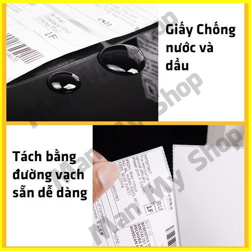 Giấy In Nhiệt, In Bill Hóa Đơn Khổ A6 Tự Dính Giá Rẻ Dạng Tệp 500 Tờ In Đơn Shopee TMĐT Có Sẵn Lớp Dán Man My Shop