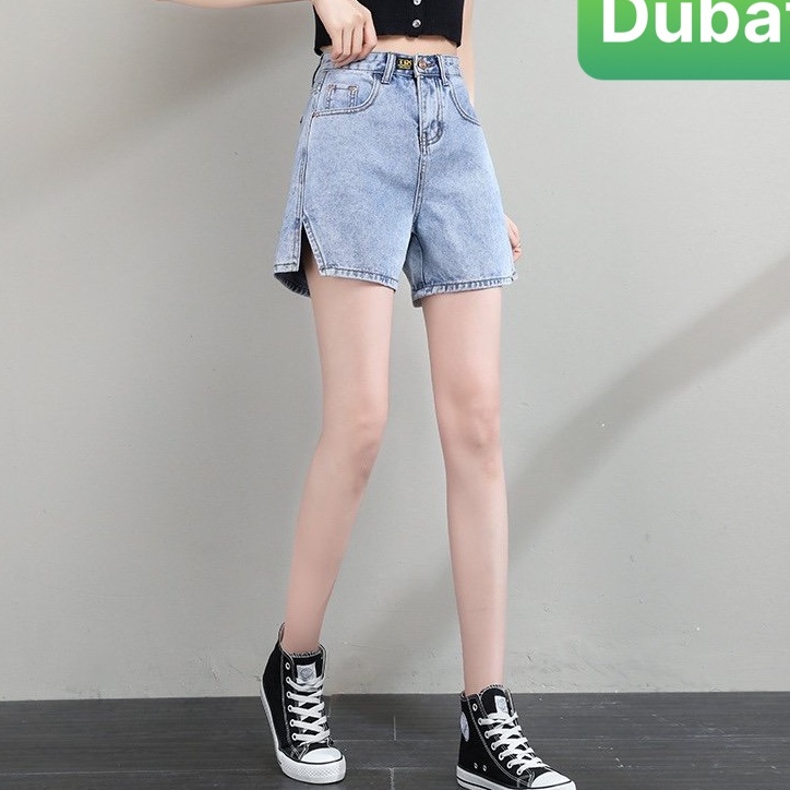 QUẦN SHORT SỌT JEAN LỬNG KIỂU NGỐ NỮ CHẤT BÒ XANH RÁCH MÉP LƯNG CAO NÂNG MÔNG HOT TREND 2022 DB-247 - DUBATI FAS