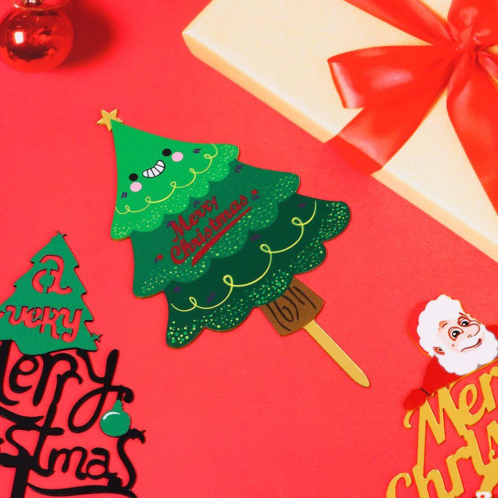 YNATURAL Topper Trang Trí Bánh Kem Hình Giáng Sinh