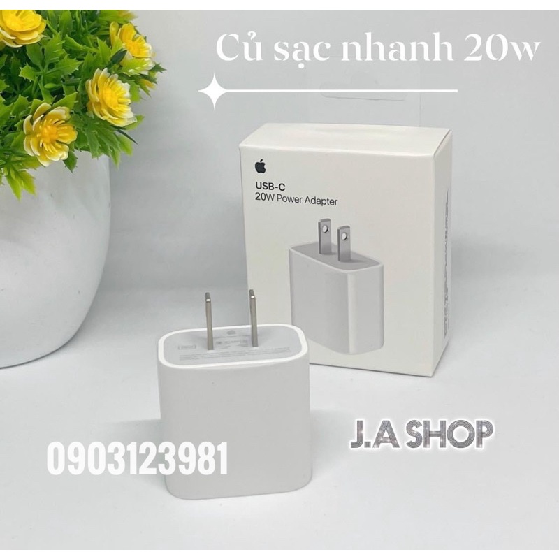 Củ Sạc Nhanh PD 20W iPhone 11/12/X/Xs/8/iPads Chính Hãng Bảo Hành 1 Đổi 1 Trong 3 Tháng / Cốc Sạc Nhanh