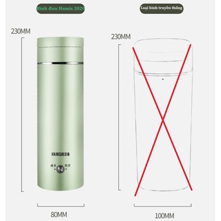 Bình đun nước siêu tốc mini du lịch 400ml HMS cao cấp