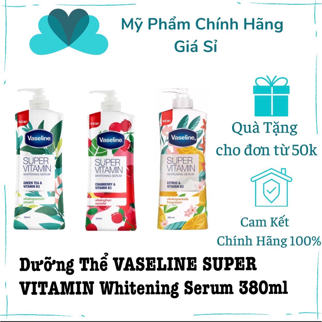 Dưỡng Thể VASELINE SUPER VITAMIN Whitening Serum Thái Lan 380ml
