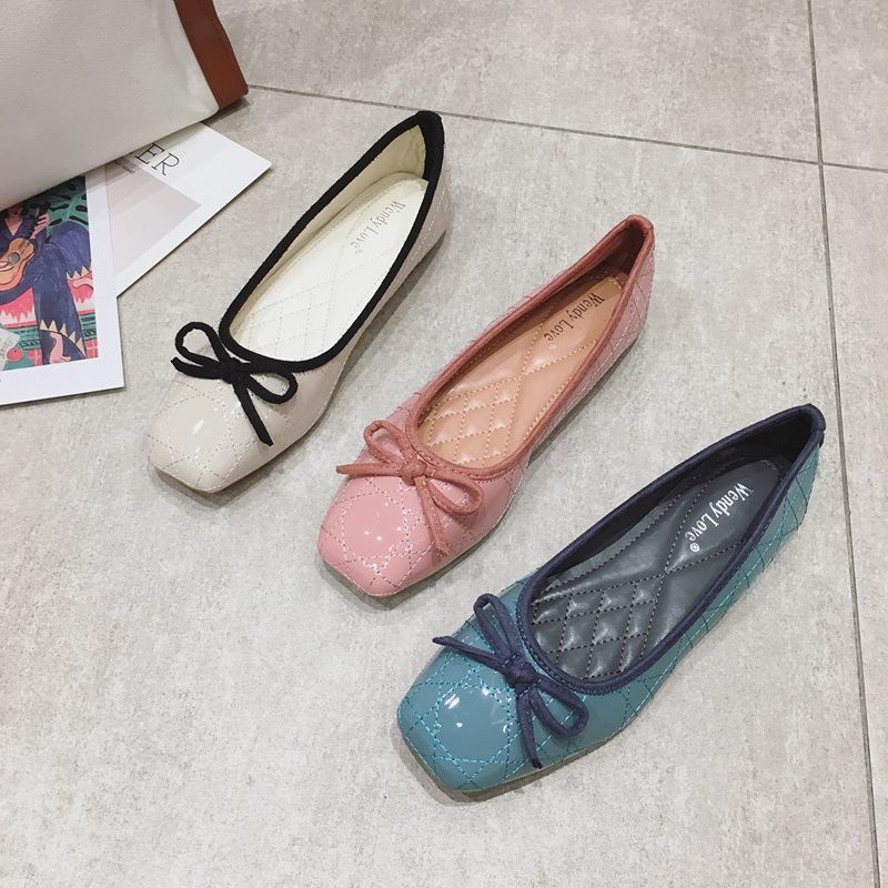 Giày Búp Bê Mũi Vuông Đế Bằng Thoải Mái Dễ Phối Đồ Thời Trang Phong Cách Hàn Quốc Cho Nữ Size 35-41 3