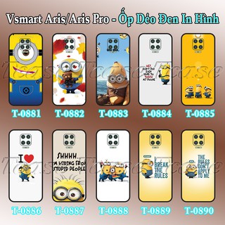 Ốp lưng Vsmart Aris/ Aris Pro dẻo đen in hình Kẻ cắp mặt trăng Minion