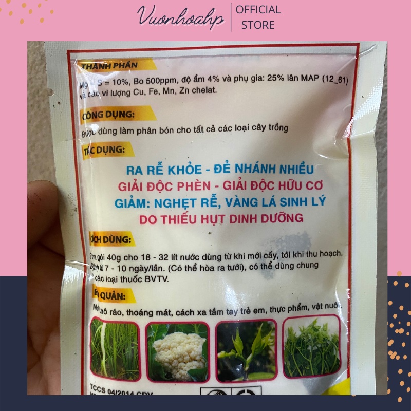 Siêu lân kích ra rễ nano ra rễ khoẻ gói 50g, đẻ nhánh nhiều, giảm vàng lá do thiếu dinh dưỡng