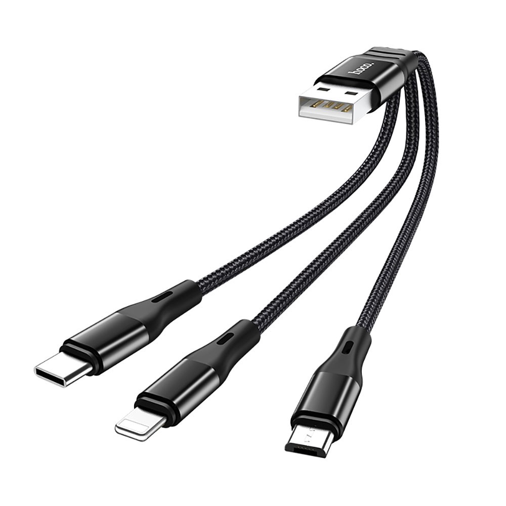 Dây Cáp Sạc Nhanh Hoco X47 Type-C Lightning Micro Usb 3 Trong 1 Cho Iphone Samsung Galaxy Lg Htc Sony Nokia