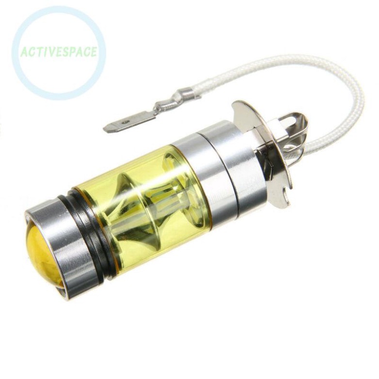 (thanh lý) Bộ 2 bóng đèn LED 12-24V 360° 4300K H3 100W 2828SMD hợp kim nhôm thay thế cho xe hơi | BigBuy360 - bigbuy360.vn