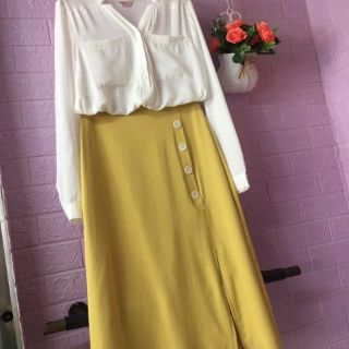 Set chân váy dáng dài công sở