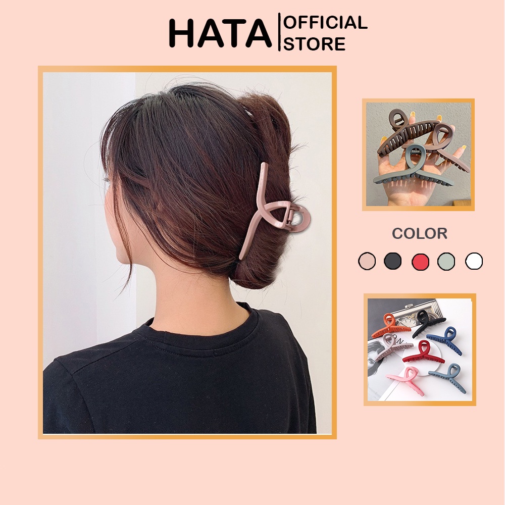 Kẹp Tóc Càng Cua Oval 383 Kẹp Tóc Hàn Quốc Hot Trend Nhiều Màu Cực Xinh - Hata24h