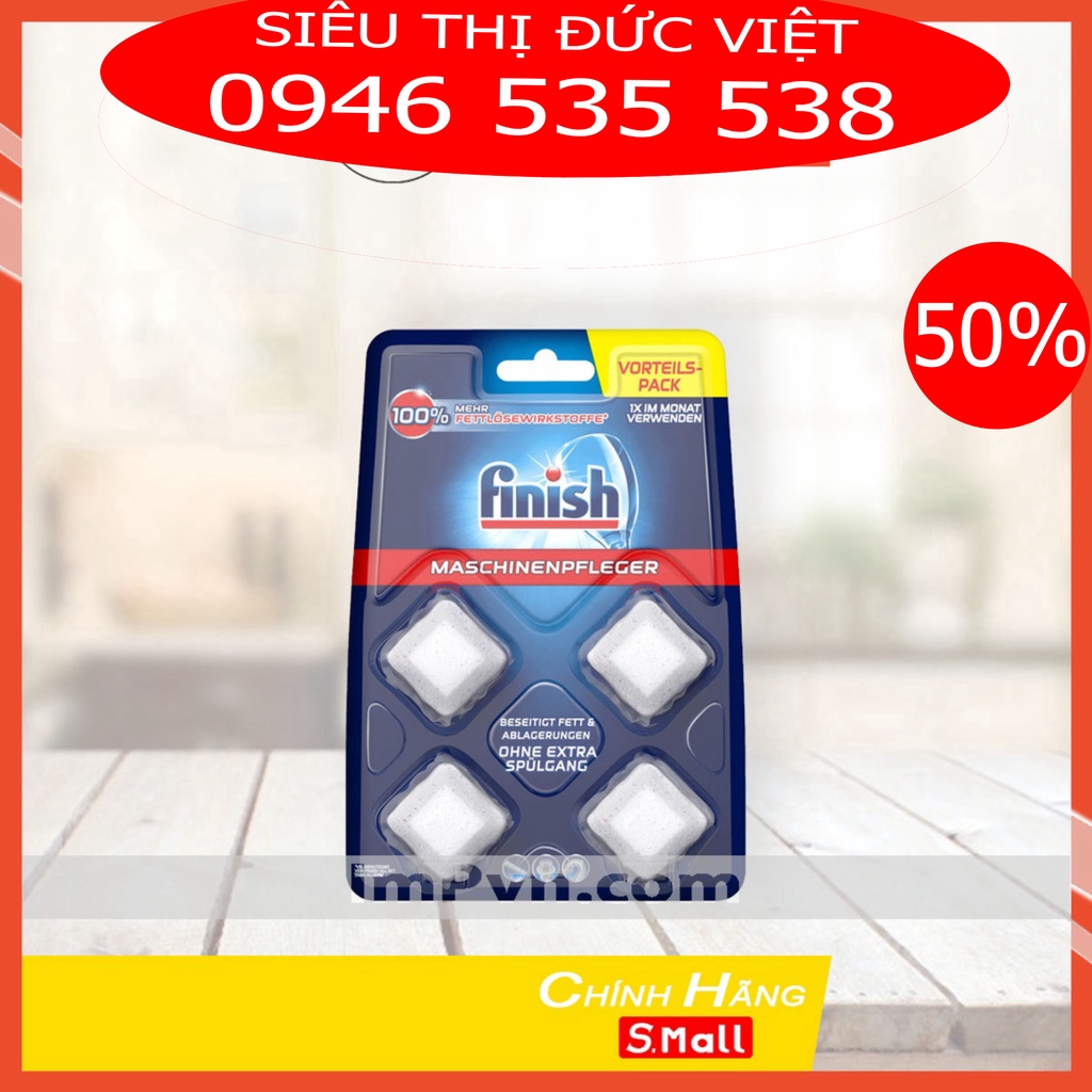 Viên vệ sinh máy rửa bát định kỳ Finish (Hộp 12 viên) Hoặc vỉ 3-4 viên