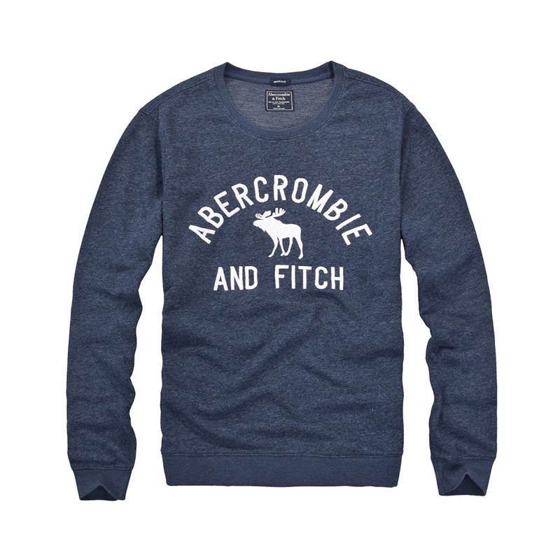 Áo Thun Cotton Tay Dài Cổ Tròn In Hình Gấu Abercrombie Fitch Cá Tính Cho Nam