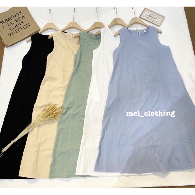 Váy ba lỗ ulzzang nhiều màu/ đầm suông đi biển, đi chơi, đi học