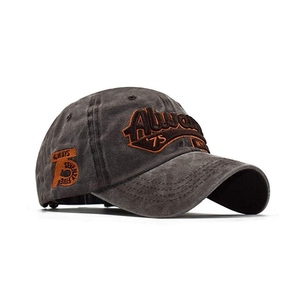 Mũ Lưỡi Trai Cotton Thêu Chữ Always New York City Phong Cách Vintage