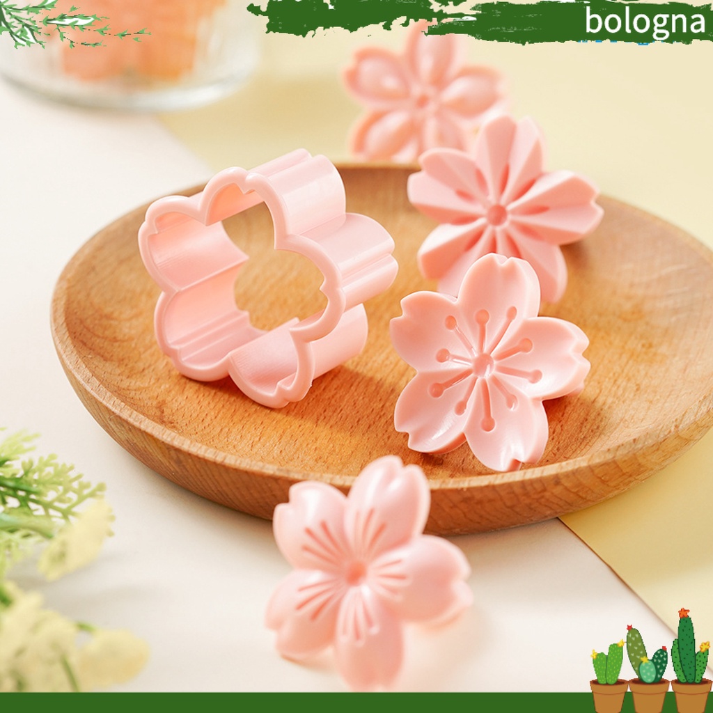 1 set khuôn nhấn tay làm bánh quy hình hoa anh đào chống dính ba chiều