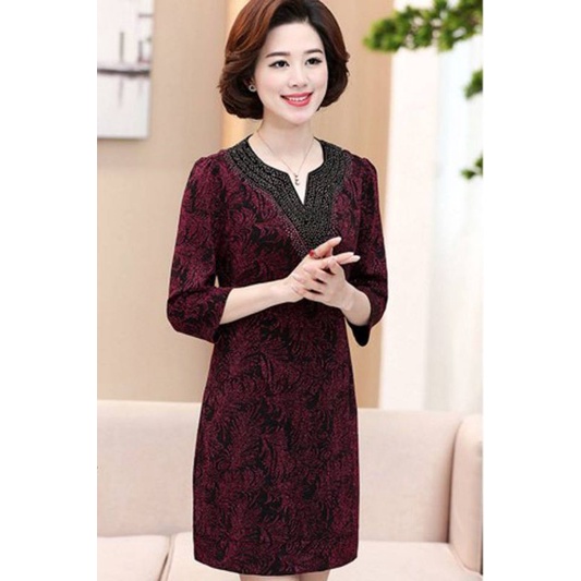 Đầm Vip Trung Niên Đi Tiệc Quý bà nước ngoài