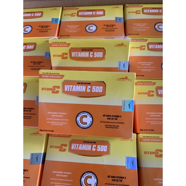 Viên uống VITAMIN C C500 bổ sung vitamin C, tăng cường sức đề kháng- hộp 100 viên