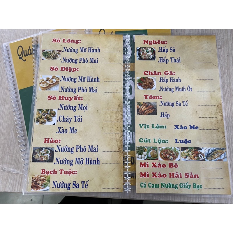 In Menu quán ăn, menu dịch vụ spa, menu quán trà sữa c300 ép Plastic có hàng luôn trong ngày