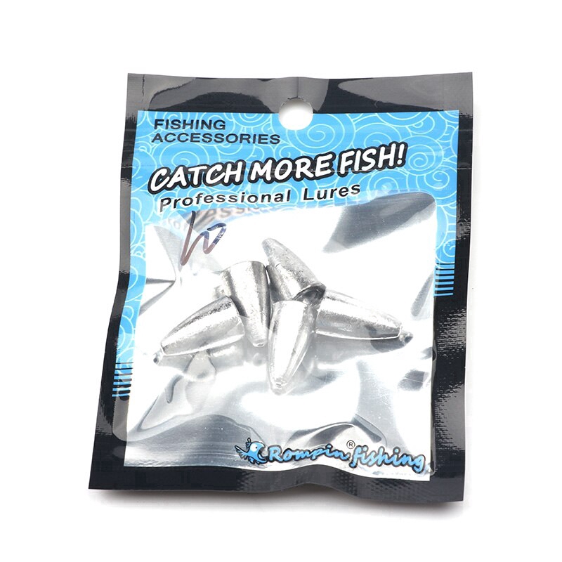 Set 5 chì câu cá hình viên đạn 3.5g - 14g