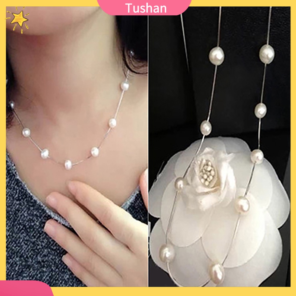 Vòng cổ ngắn phối hạt ngọc trai thời trang