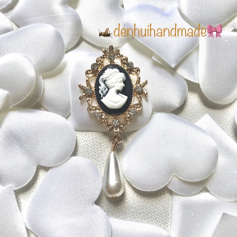 Nút Đính Ngọc Trai Giả Kiểu Cổ Điển Phương Tây Làm Phụ Kiện Thời Trang, Trang Sức 28x58mm