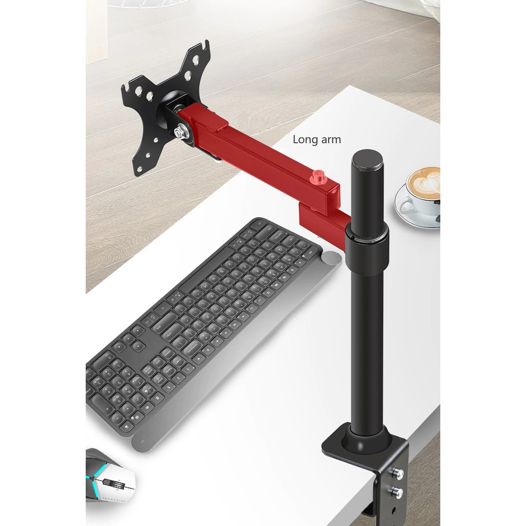 Giá đỡ kẹp bàn màn hình máy tính 17- 27 - 32inch  tâm lỗ 10x10cm tiết kiệm so với NB F80