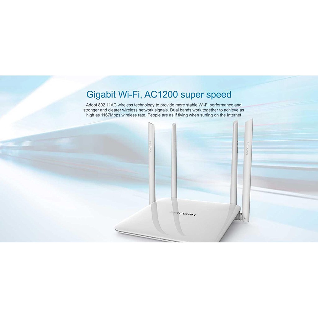 Bộ phát wifi Phicomm K2 chuẩn AC1200 2 băng tần 4 anten chịu tải cao cực kỳ ổn định hỗ trợ Padavan/Openwrt Gocloud | BigBuy360 - bigbuy360.vn
