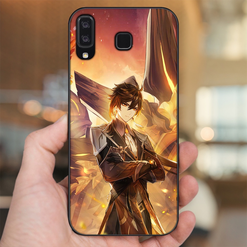 Ốp lưng Samsung A8 Star viền đen in hình Zhongli Genshin Impact