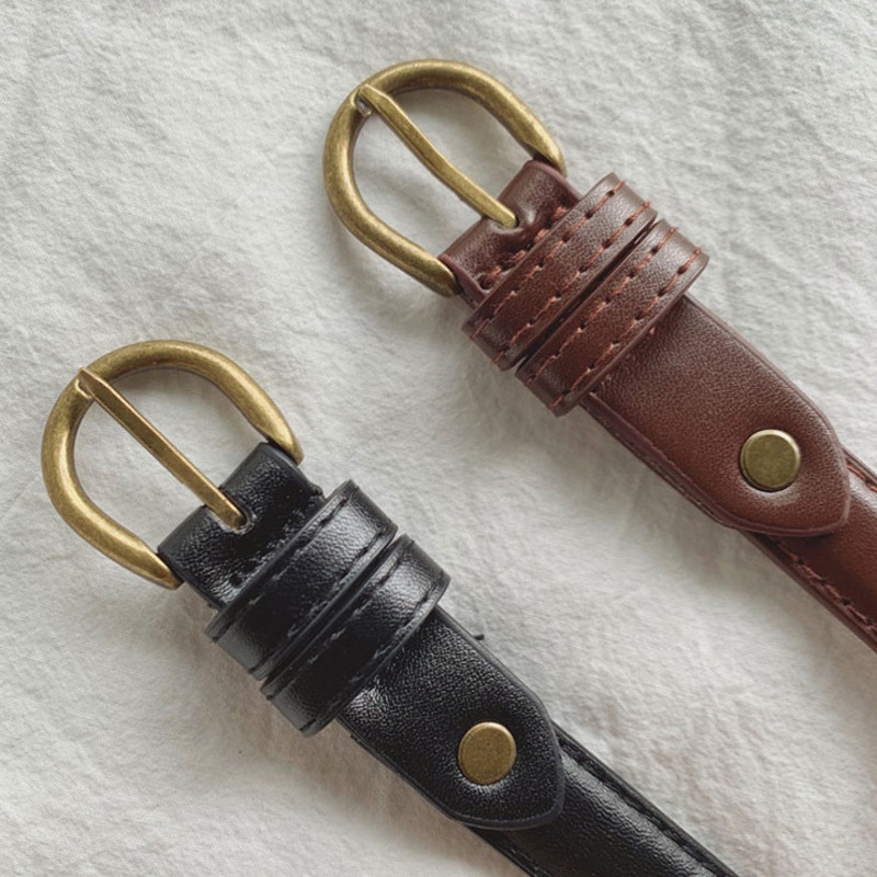 Thắt Lưng Da PU Mỏng Phong Cách retro Thời Trang Mùa Hè