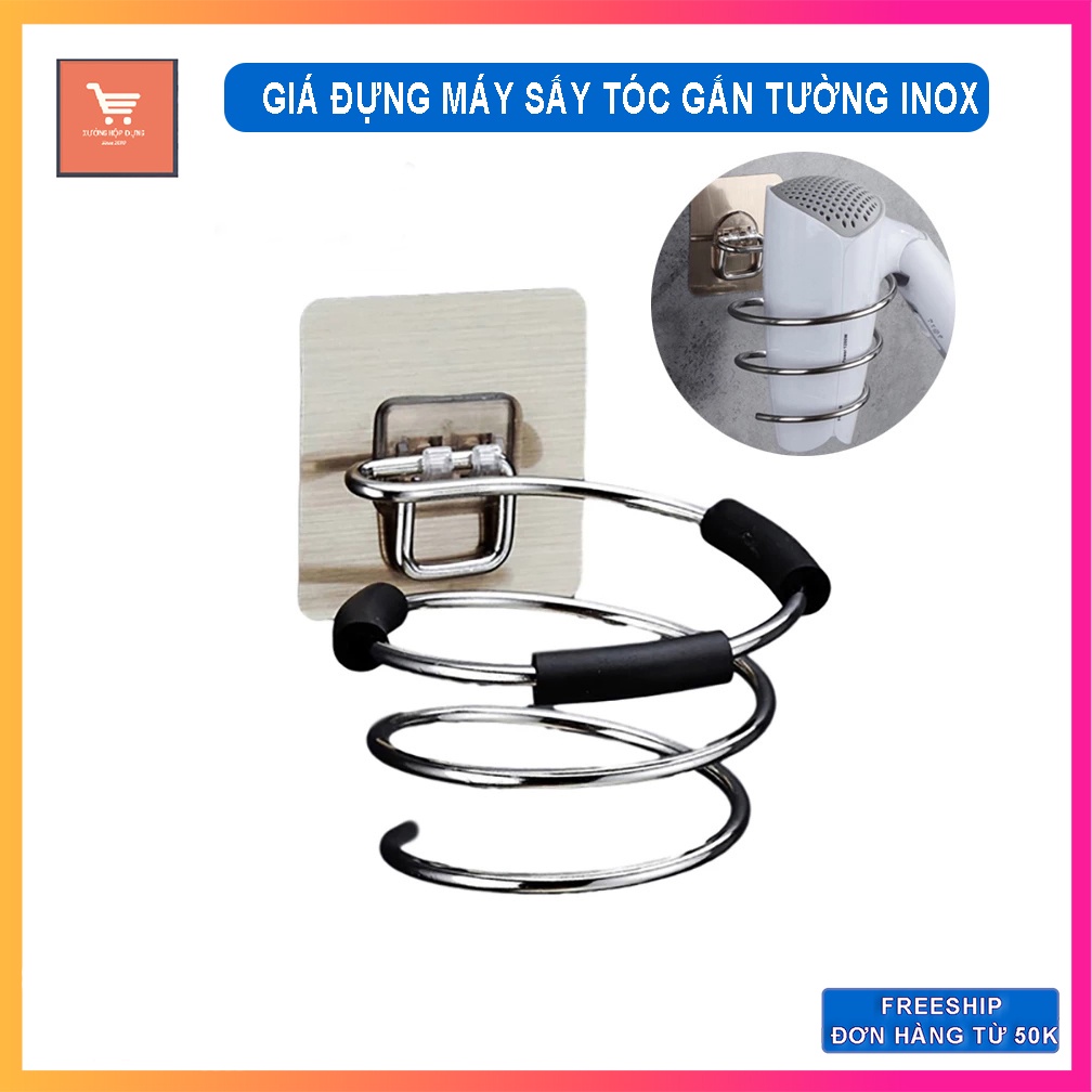 Giá Treo Máy Sấy Tóc Gắn Tường Inox Tiện Dụng Siêu Bền