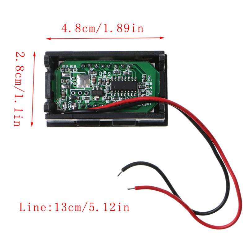 Đồng hồ điện tử đo dung lượng pin có màn hình hiển thị kĩ thuật số 12V