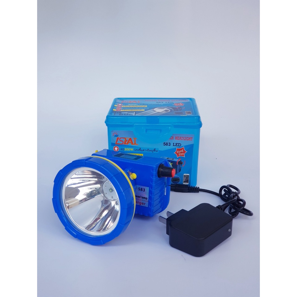 ĐÈN ĐỘI ĐẦU PIN SẠC LED SIÊU SÁNG CÓ USB THÁI 583 SÁNG TRẮNG