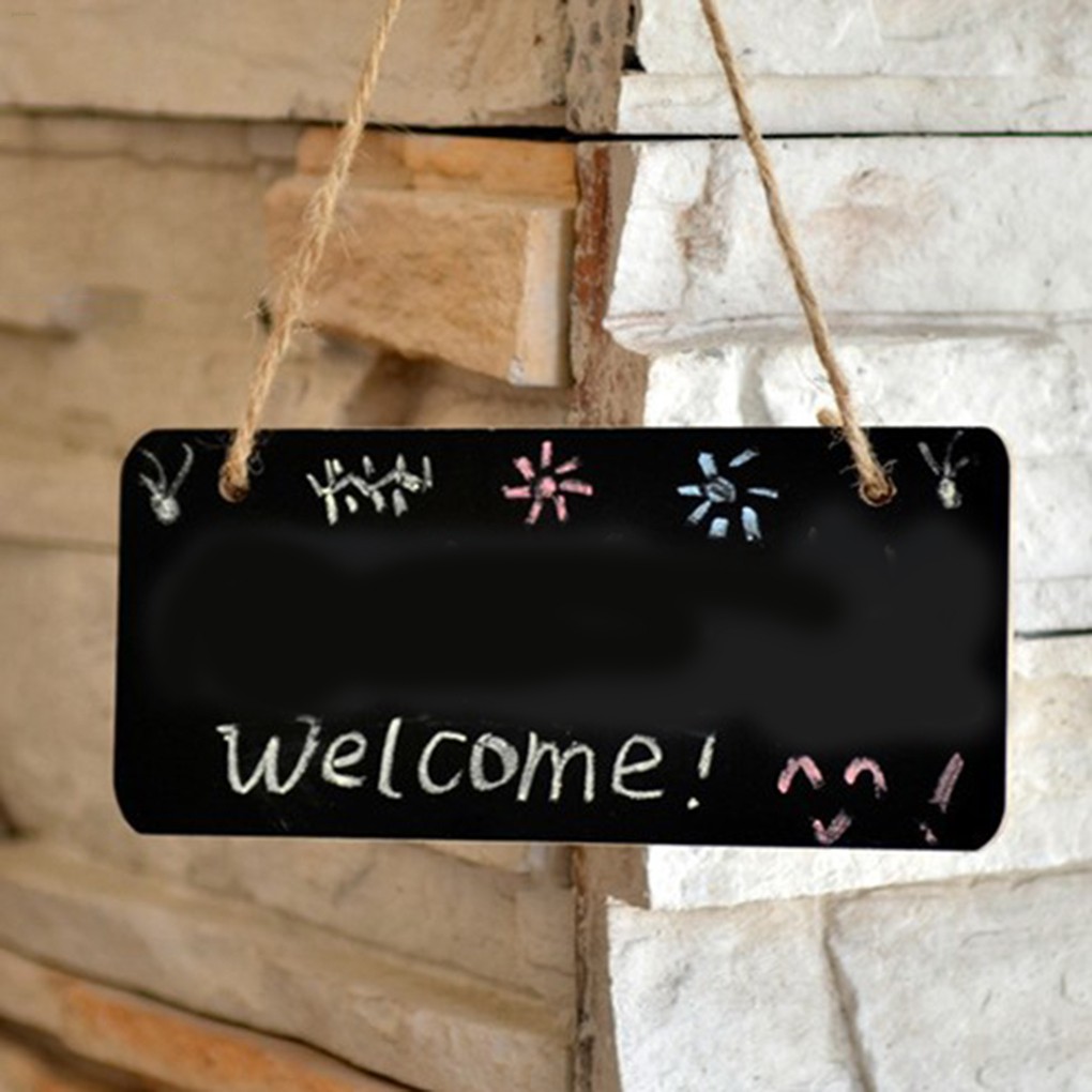 Mini Rectangle Blackboard Wooden Message Board for Home Bar Coffee Shop  💛globalsale