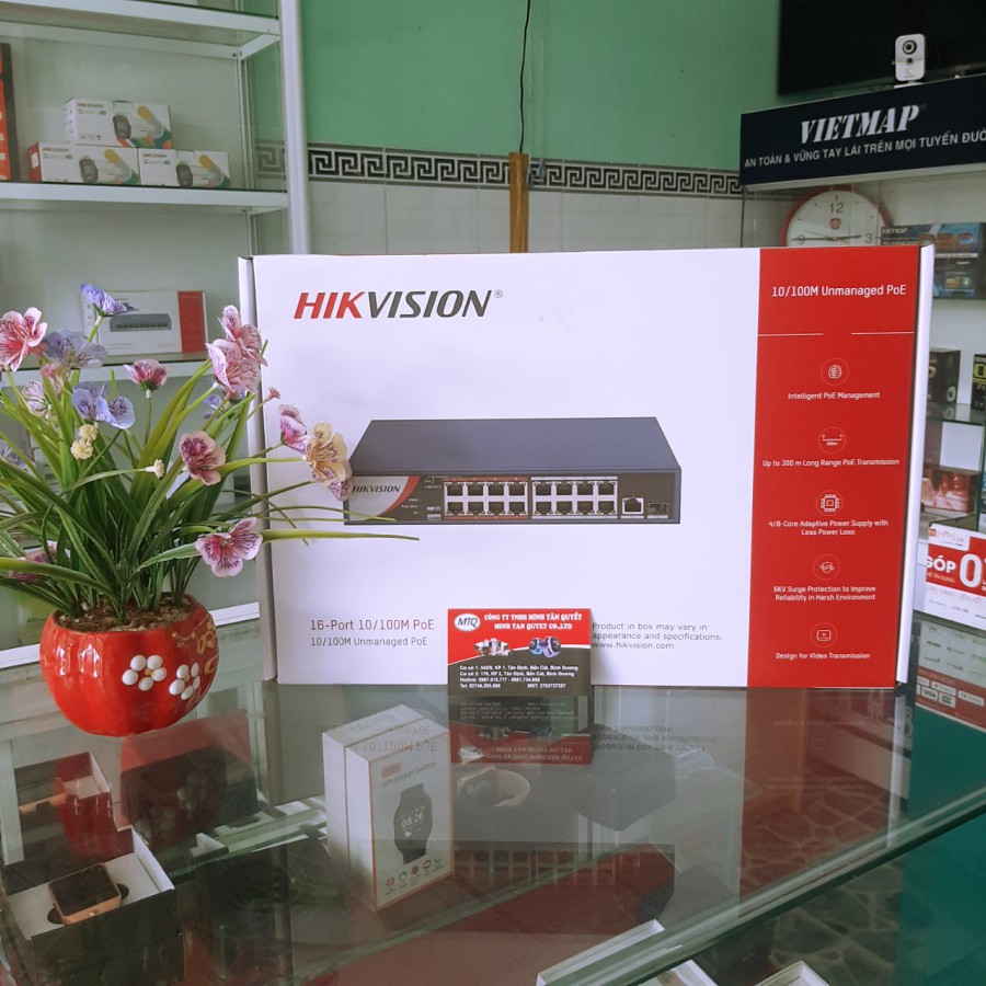 Switch POE 16 cổng Hikvision DS-3E0318P-E/M(B) chính hãng