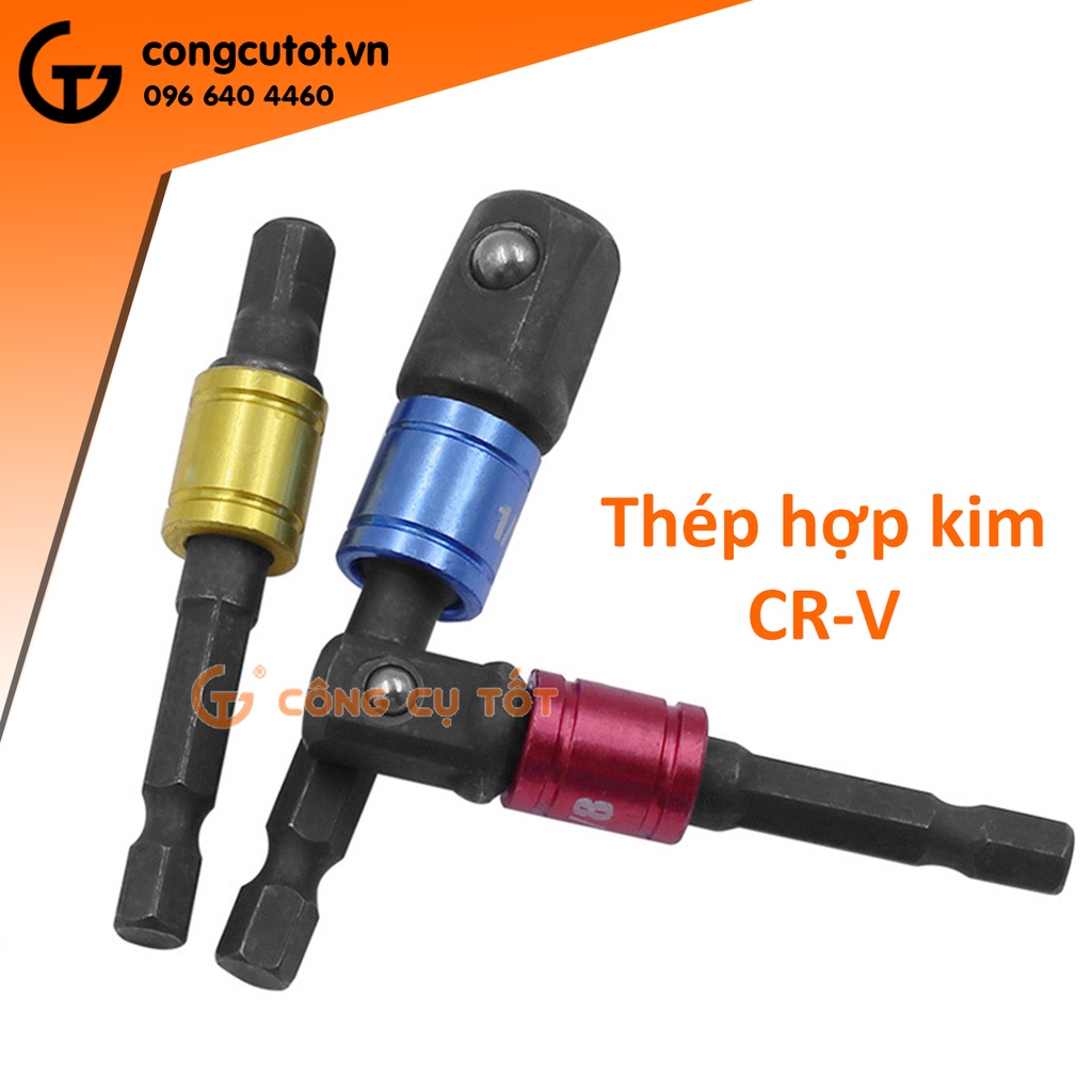 Bộ 3 vặn khẩu chuôi lục đen đánh mã mầu 1/2 1/4 3/8