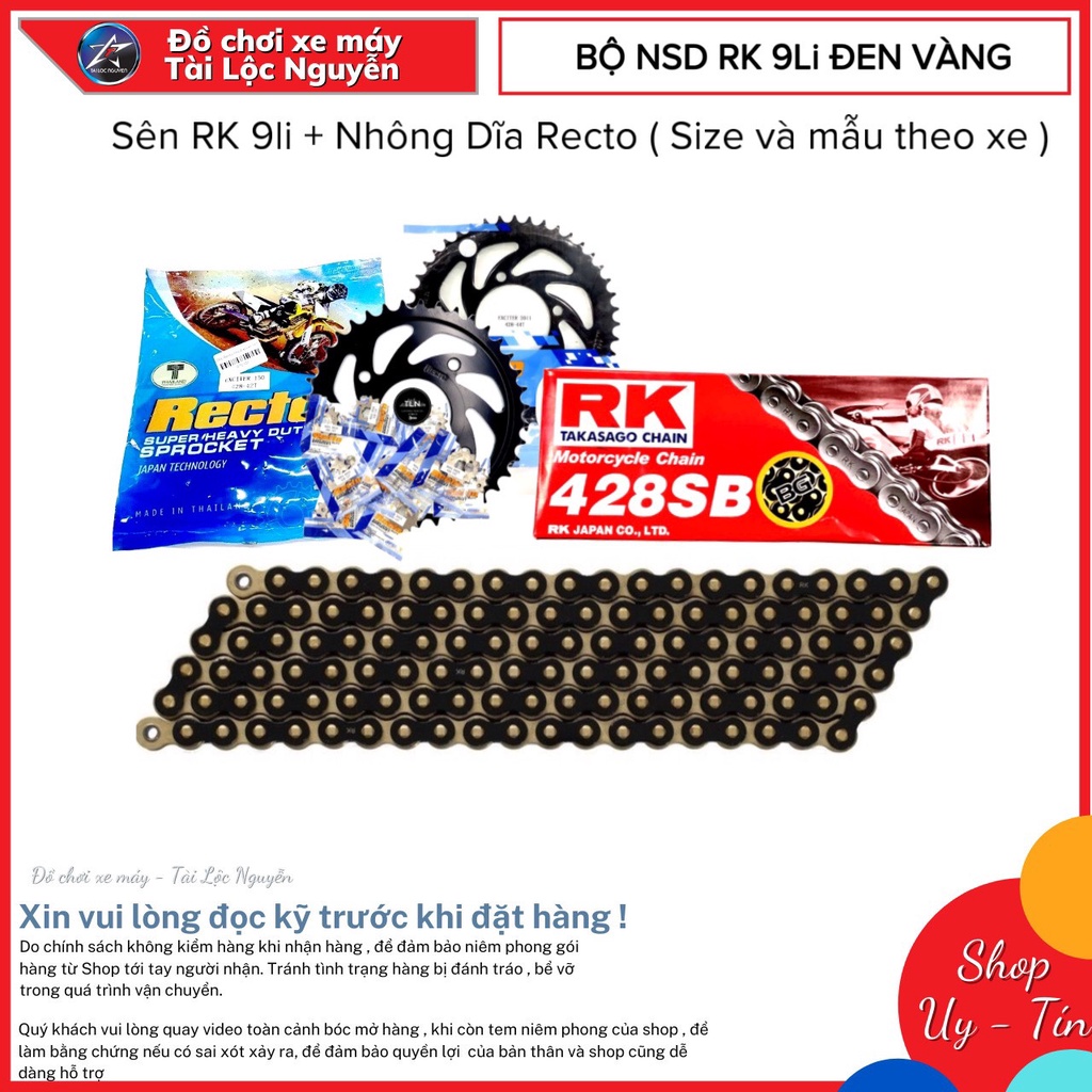 BỘ NHÔNG SÊN DĨA - RK 9LI + NHÔNG DĨA RECTO CHO SIRIUS - WAVE - DREAM0 JUPITER.....
