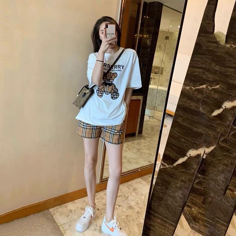 Bộ đùi gấu BBR mix quần đùi kẻ TH063