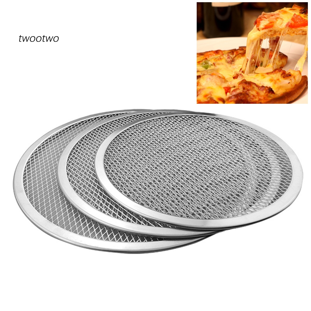 Khay Nướng Bánh Pizza Dạng Lưới Tròn Bằng Nhôm Chống Dính Tiện Dụng Cho Nhà Bếp