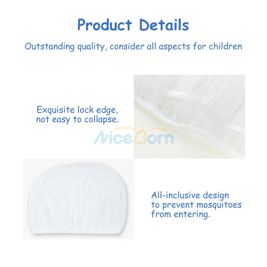 Lưới Chống Muỗi Siêu Mịn Bảo Vệ Xe Đẩy Em Bé An Toàn