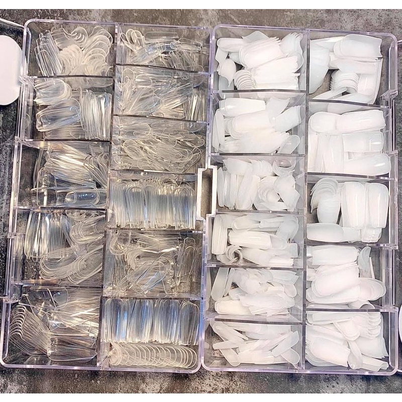 Móng úp hsm tem xanh hồng chính hãng, móng úp tay hsm