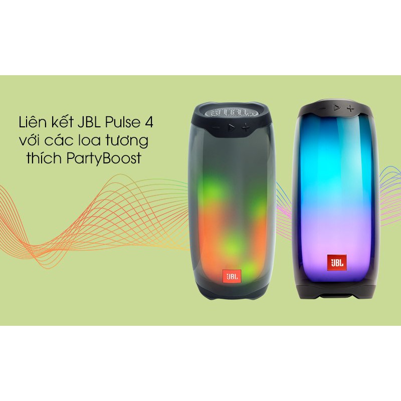 Loa Bluetooth JBL Pulse 4 Công suất 20W , Chống nước IPX7 , Bluetooth 4.2 , Pin 7260 mAh , Nghe nhạc 12h , Đèn LED 360