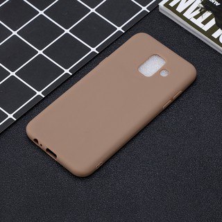 For Samsung S9 A6 J4 J6 Plus 2018 Solid Color Matte Soft TPU case