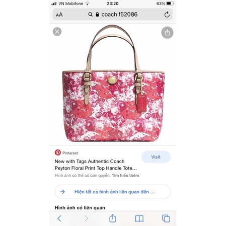 Thanh lý túi Coach tote size mini hàng chính hãng