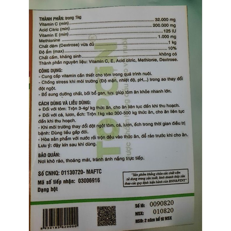 Vitamin C ăn gói 500g