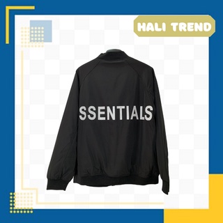 Áo khoác bomber unisex ulzzang nam ESSENTIALS gió cao cấp màu đen