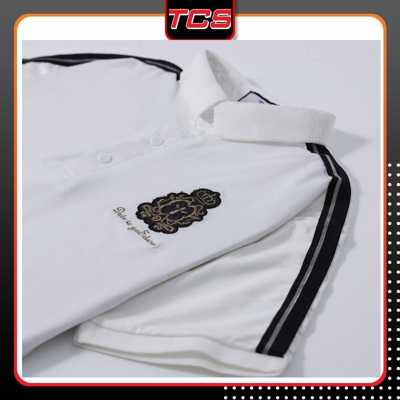 Áo thun nam nữ,áo polo nam màu trắng có cổ ngắn tay hàn quốc cao cấp đẹp HOT TCS