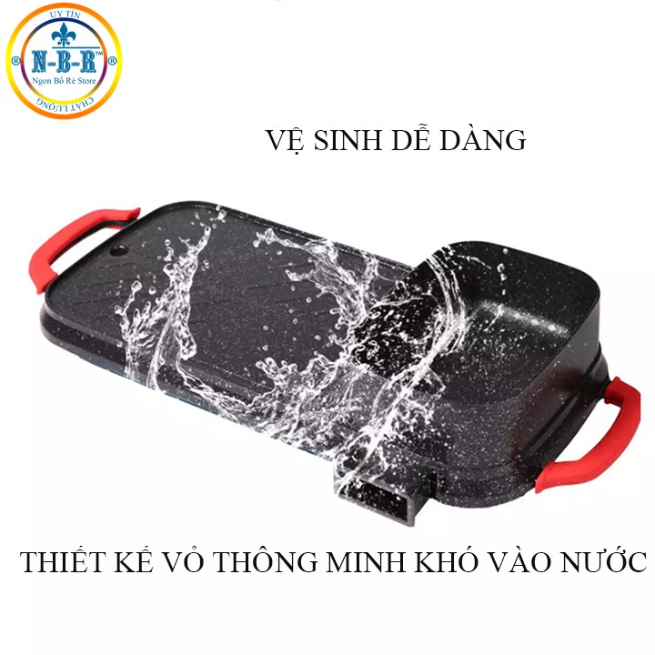 Bếp Lẩu Nướng,Bếp Điện Đa Năng 5 Mức Chỉnh Nhiệt Độc Lập,Sử Dụng Thuận Tiện Dễ Dàng, Tiết Kiệm Không Gian,Xào Rán Nấu