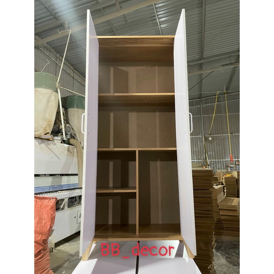 Tủ Quần Áo Tủ Gỗ Đa Năng Có Kệ Chất Liệu Gỗ MDF Phong Cách Hiện Đại - H9