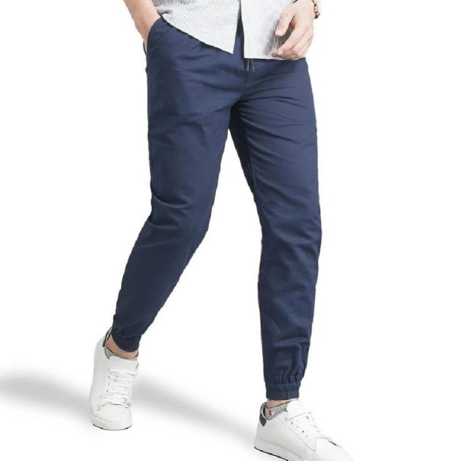 Quần jogger nam kaki unisex cao cấp vải kaki co giãn đẹp màu đen, xanh lam, vàng nhạt, xanh rêu dáng Hàn Quốc S1