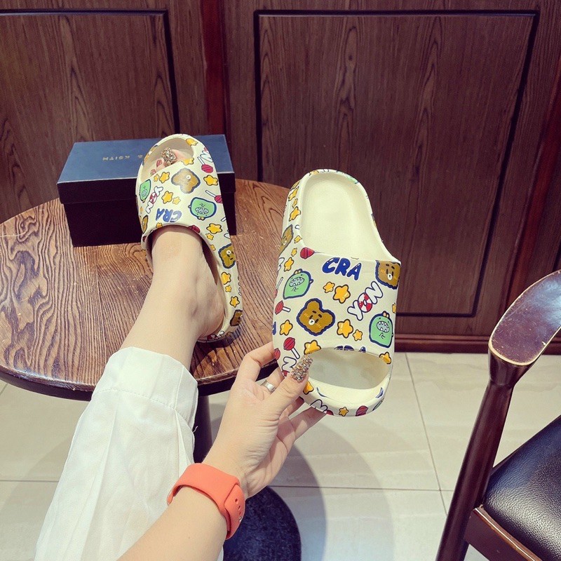 Dép quai ngang nữ đế cao unisex , dép bánh mì siêu hot