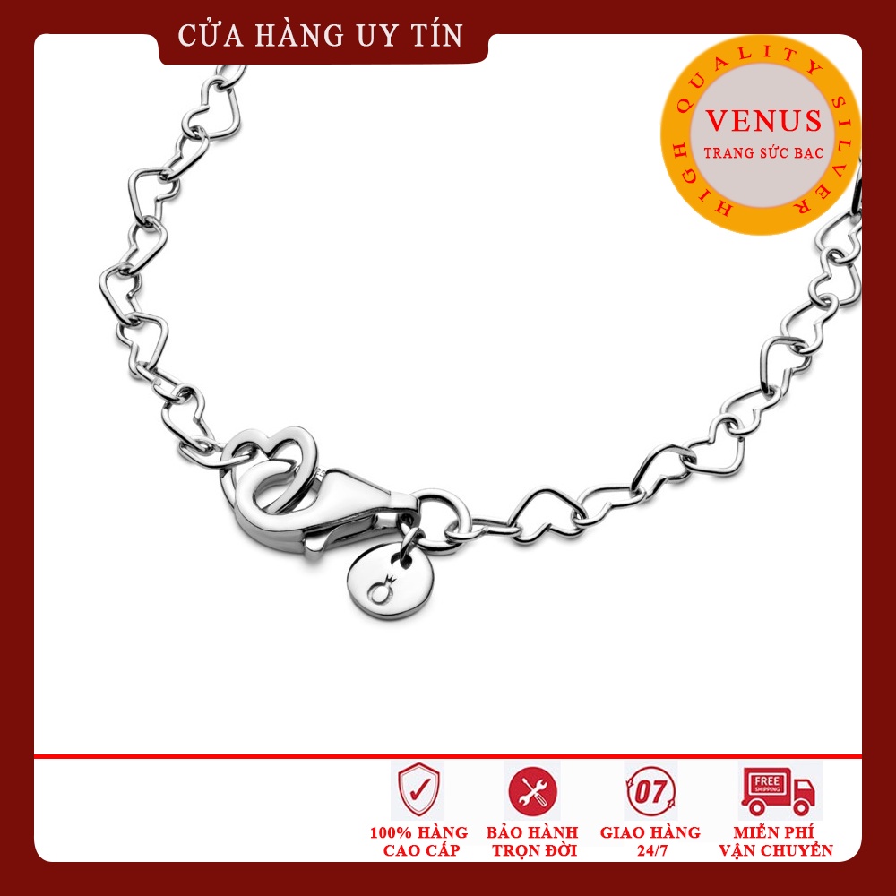 Dây chuyền cổ kết mắt trái tim bằng bạc 925- Trang Sức Bạc Venus